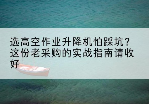 濮阳高空作业升降机厂家推荐-选高空作业升降机怕踩坑？这份老采购的实战指南请收好